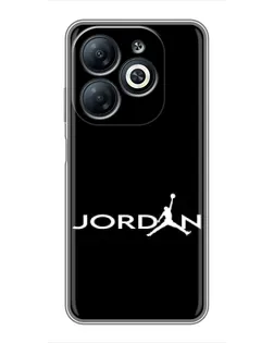 Чехол для Infinix Smart 8 с картинкой «Jordan White Logo» Чехол для Infinix Smart 8 с картинкой «Jordan White Logo»