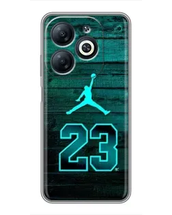 Чехол для Infinix Smart 8 с картинкой «Jordan Cyan 23» Чехол для Infinix Smart 8 с картинкой «Jordan Cyan 23»