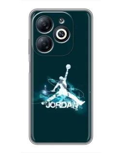 Чехол для Infinix Smart 8 с картинкой «Jordan Blue Fire» Чехол для Infinix Smart 8 с картинкой «Jordan Blue Fire»