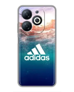 Чехол для Infinix Smart 8 с картинкой «Океанская глубина адидас» Чехол для Infinix Smart 8 с картинкой «Океанская глубина адидас»