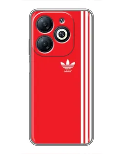 Чехол для Infinix Smart 8 с картинкой «Красный минимализм Adidas» Чехол для Infinix Smart 8 с картинкой «Красный минимализм Adidas»