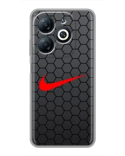 Чехол для Infinix Smart 8 с картинкой «Nike — карбоновая сетка» Чехол для Infinix Smart 8 с картинкой «Nike — карбоновая сетка»