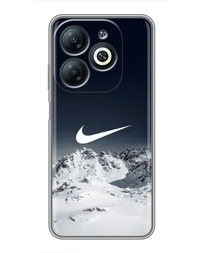 Чехол для Infinix Smart 8 с картинкой «Nike — зимние горы» Чехол для Infinix Smart 8 с картинкой «Nike — зимние горы»
