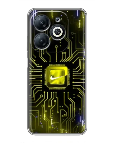 Чехол для Infinix Smart 8 с картинкой «Nike — золотая искра» Чехол для Infinix Smart 8 с картинкой «Nike — золотая искра»