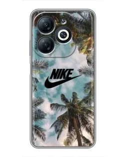 Чехол для Infinix Smart 8 с картинкой «Тропический принт Nike»