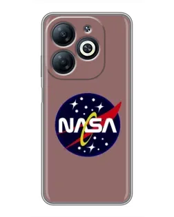 Чехол для Infinix Smart 8 с картинкой «NASA — ретро космос» Чехол для Infinix Smart 8 с картинкой «NASA — ретро космос»