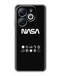 Чехол для Infinix Smart 8 с картинкой «NASA — технический принт» Чехол для Infinix Smart 8 с картинкой «NASA — технический принт»