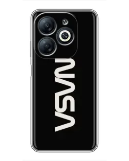 Чехол для Infinix Smart 8 с картинкой «NASA — вертикальный логотип» Чехол для Infinix Smart 8 с картинкой «NASA — вертикальный логотип»