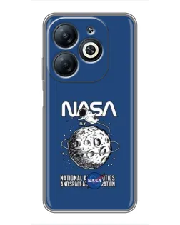 Чехол для Infinix Smart 8 с картинкой «NASA — лунная миссия» Чехол для Infinix Smart 8 с картинкой «NASA — лунная миссия»