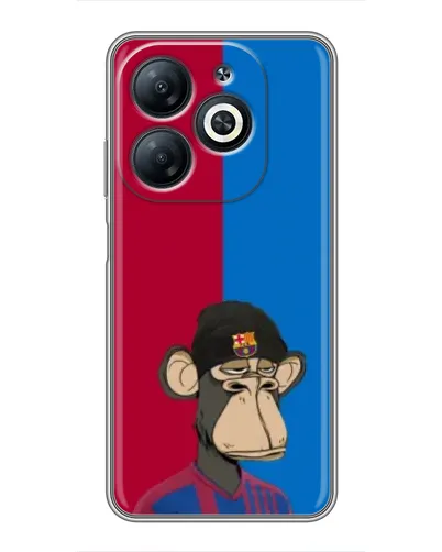 Чехол для Infinix Smart 8 с картинкой «Bored Ape — фанат Барсы» Чехол для Infinix Smart 8 с картинкой «Bored Ape — фанат Барсы»