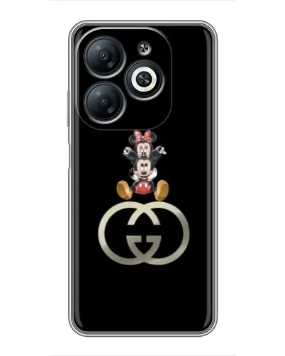 Чехол для Infinix Smart 8 с картинкой «Минни Маус на лого»