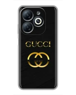 Чохол для Infinix Smart 8 з картинкою «Золотий логотип Gucci» Чохол для Infinix Smart 8 з картинкою «Золотий логотип Gucci»