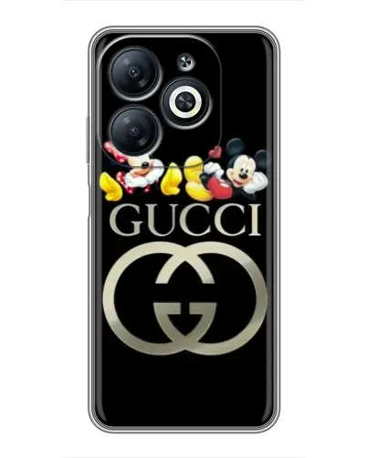 Чехол для Infinix Smart 8 с картинкой «Gucci — герои Disney»
