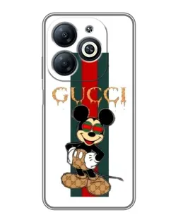 Чохол для Infinix Smart 8 з картинкою «Міккі Маус Gucci — смуги» Чохол для Infinix Smart 8 з картинкою «Міккі Маус Gucci — смуги»