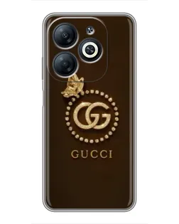 Чохол для Infinix Smart 8 з картинкою «Gucci — золотий метелик» Чохол для Infinix Smart 8 з картинкою «Gucci — золотий метелик»
