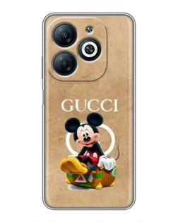 Чохол для Infinix Smart 8 з картинкою «Міккі Маус Gucci — крафт» Чохол для Infinix Smart 8 з картинкою «Міккі Маус Gucci — крафт»