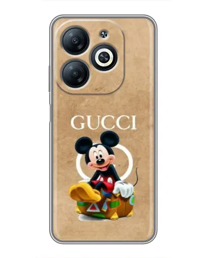 Чехол для Infinix Smart 8 с картинкой «Микки Маус Gucci — крафт»