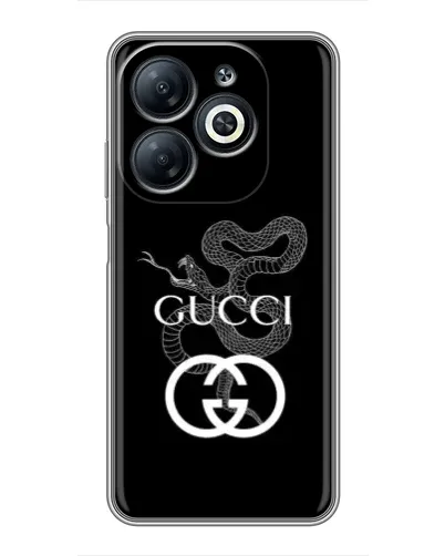 Чехол для Infinix Smart 8 с картинкой «Gucci — серебряная змея»