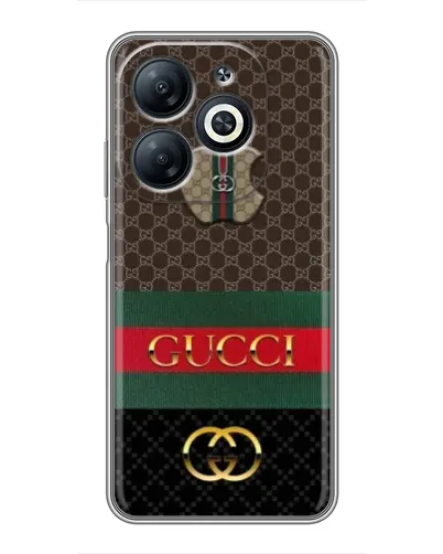 Чехол для Infinix Smart 8 с картинкой «Gucci — брендированный десерт»