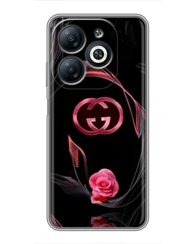 Чехол для Infinix Smart 8 с картинкой «Gucci — неоновая роза»