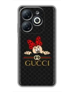 Чохол для Infinix Smart 8 з картинкою «Мінні Маус Gucci — чорний» Чохол для Infinix Smart 8 з картинкою «Мінні Маус Gucci — чорний»