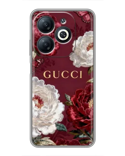 Чехол для Infinix Smart 8 с картинкой «Gucci — бордовые розы» Чехол для Infinix Smart 8 с картинкой «Gucci — бордовые розы»