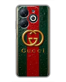 Чохол для Infinix Smart 8 з картинкою «Gucci — фірмова смуга та золото» Чохол для Infinix Smart 8 з картинкою «Gucci — фірмова смуга та золото»