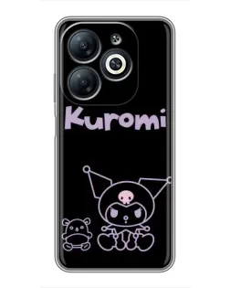 Чохол для Infinix Smart 8 з картинкою «Kuromi — чорний мінімалізм» Чохол для Infinix Smart 8 з картинкою «Kuromi — чорний мінімалізм»