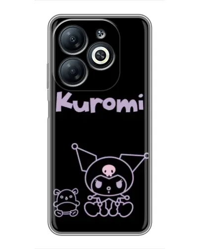 Чехол для Infinix Smart 8 с картинкой «Kuromi — черный минимализм» Чехол для Infinix Smart 8 с картинкой «Kuromi — черный минимализм»