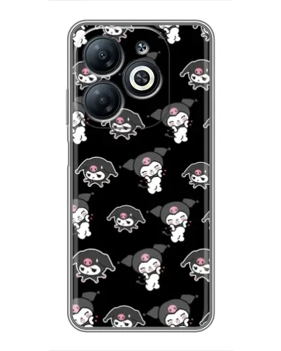 Чехол для Infinix Smart 8 с картинкой «Черный паттерн Kuromi» Чехол для Infinix Smart 8 с картинкой «Черный паттерн Kuromi»