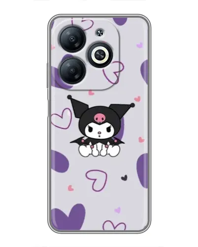 Чехол для Infinix Smart 8 с картинкой «Kuromi и лавандовые сердца» Чехол для Infinix Smart 8 с картинкой «Kuromi и лавандовые сердца»