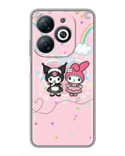 Чехол для Infinix Smart 8 с картинкой «My Melody и Kuromi» Чехол для Infinix Smart 8 с картинкой «My Melody и Kuromi»