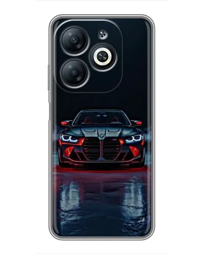 Чехол для Infinix Smart 8 с картинкой «BMW на мокрой дороге»