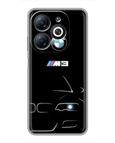 Чехол для Infinix Smart 8 с картинкой «Минималистичный принт BMW M3»
