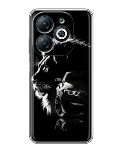 Чехол для Infinix Smart 8 с картинкой «BMW и лев»