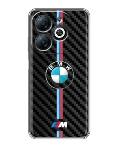 Чехол для Infinix Smart 8 с картинкой «Эмблема BMW и карбон»