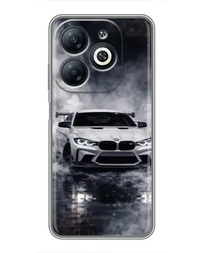 Чехол для Infinix Smart 8 с картинкой «BMW сквозь туман»