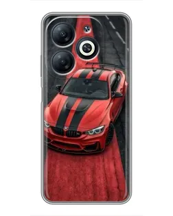Чехол для Infinix Smart 8 с картинкой «BMW на красной дорожке»