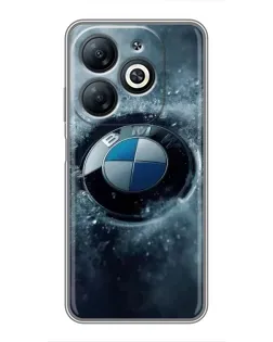 Чехол для Infinix Smart 8 с картинкой «Логотип BMW — лед»