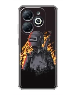 Чохол для Infinix Smart 8 з картинкою «PUBG — вогняний силует» Чохол для Infinix Smart 8 з картинкою «PUBG — вогняний силует»