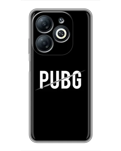 Чехол для Infinix Smart 8 с картинкой «PUBG — белый логотип»