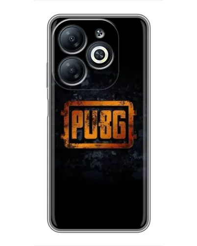 Чехол для Infinix Smart 8 с картинкой «PUBG — золотой логотип»