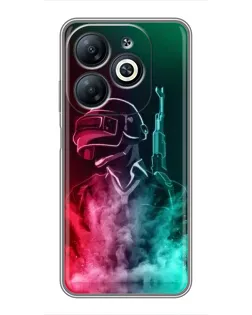 Чохол для Infinix Smart 8 з картинкою «PUBG — вогняний воїн» Чохол для Infinix Smart 8 з картинкою «PUBG — вогняний воїн»