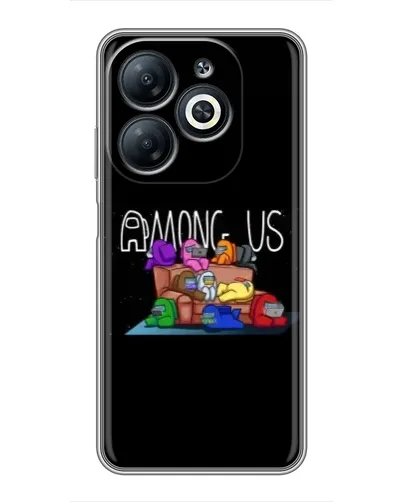 Чехол для Infinix Smart 8 с картинкой «Логотип Among Us»