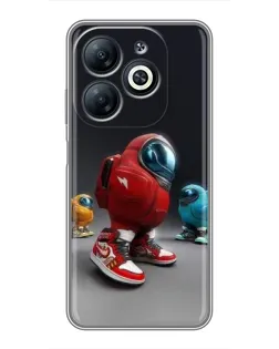 Чехол для Infinix Smart 8 с картинкой «Among Us — 3D стиль»