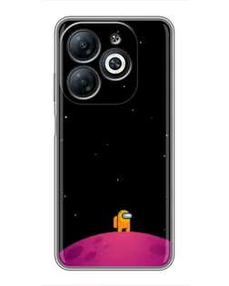 Чехол для Infinix Smart 8 с картинкой «Одинокий герой на планете»