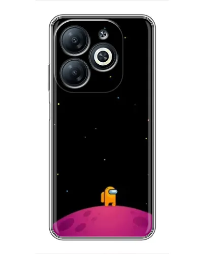 Чехол для Infinix Smart 8 с картинкой «Одинокий герой на планете»