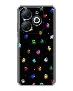 Чехол для Infinix Smart 8 с картинкой «Экипаж Among Us»