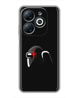 Чехол для Infinix Smart 8 с картинкой «Among Us шлем»