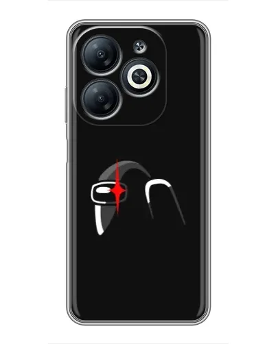 Чехол для Infinix Smart 8 с картинкой «Among Us шлем»